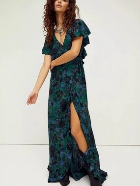 Free People Josephine Silk Wrap Dress Size M $350